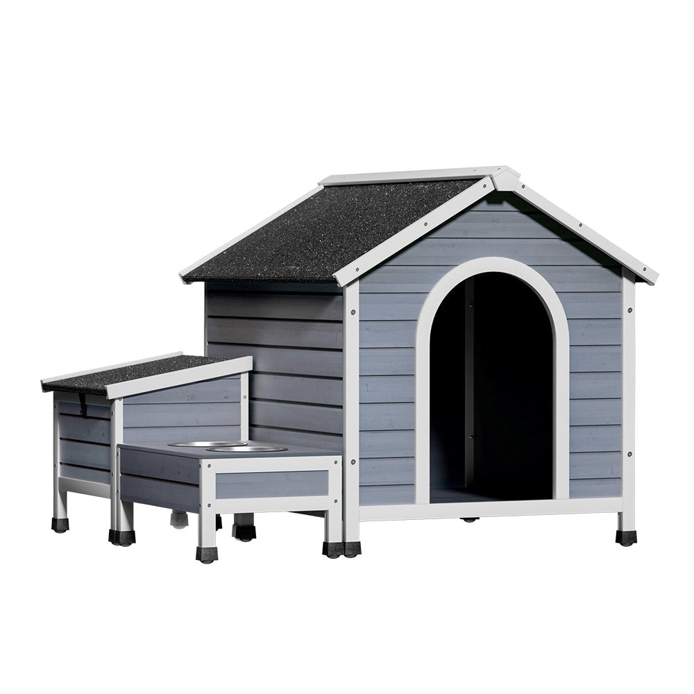 i.Pet Dog Kennel House Large Wooden Outdoor Pet Kennels Indoor Puppy CabinWoofy and Whiskers