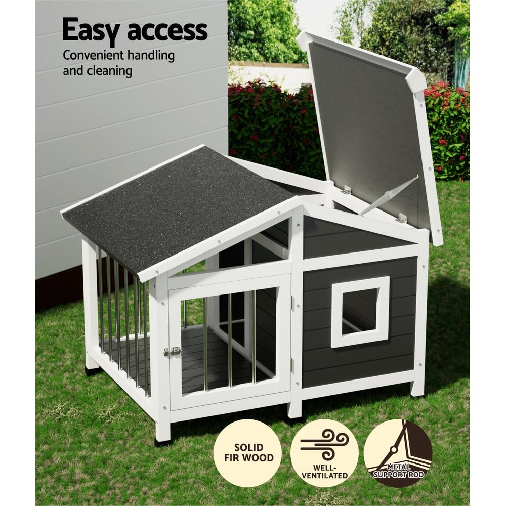 i.Pet Dog Kennel House Large Wooden Outdoor Pet Kennels Indoor Puppy Cabin HomeWoofy and Whiskers