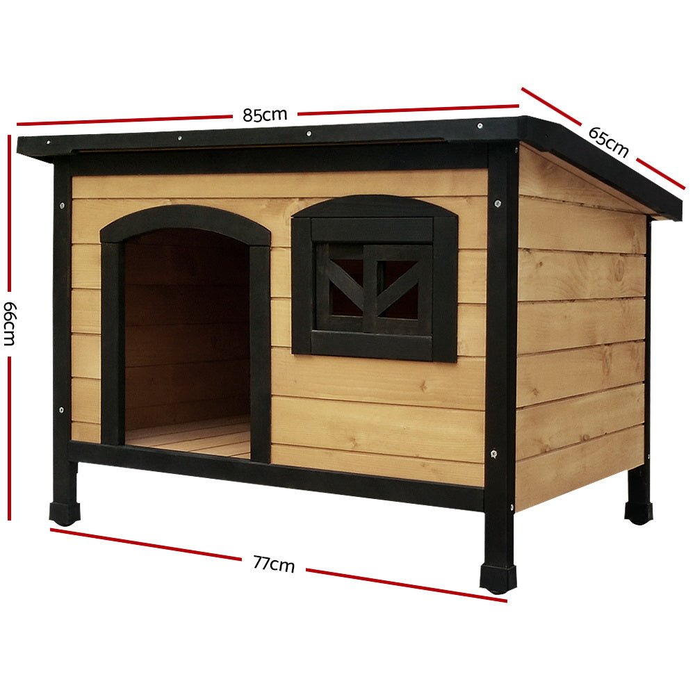 i.Pet Dog Kennel Large Wooden Outdoor Indoor House Pet Puppy Crate Cabin WaterproofWoofy and Whiskers