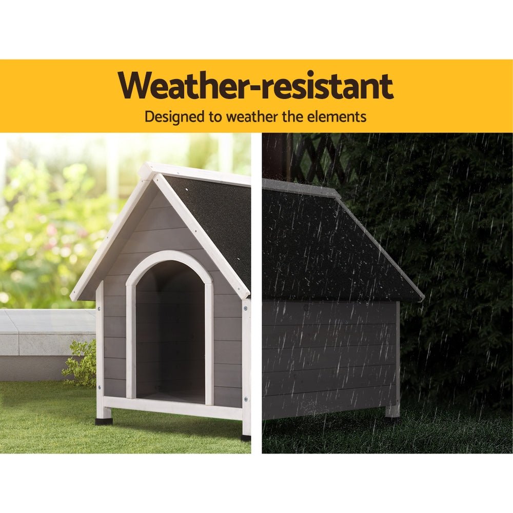 i.Pet Dog Kennel Wooden Large House Outdoor Indoor Puppy Pet Cabin Weatherproof XLWoofy and Whiskers