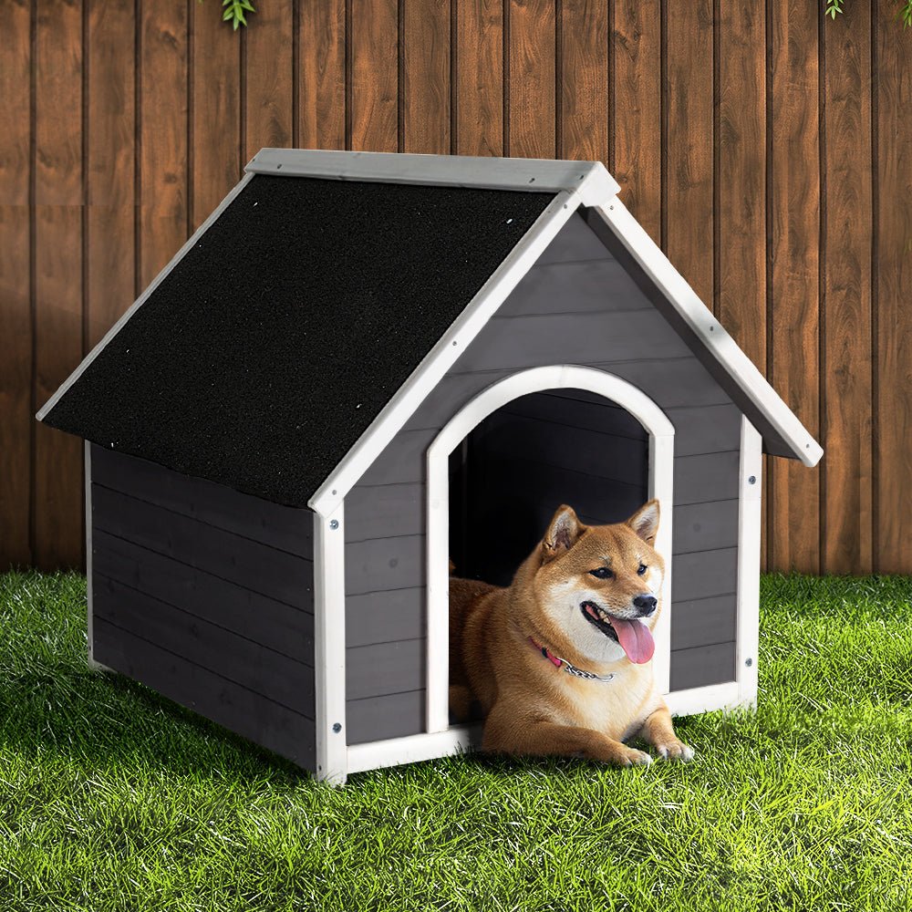 i.Pet Dog Kennel Wooden Large House Outdoor Indoor Puppy Pet Cabin Weatherproof XLWoofy and Whiskers