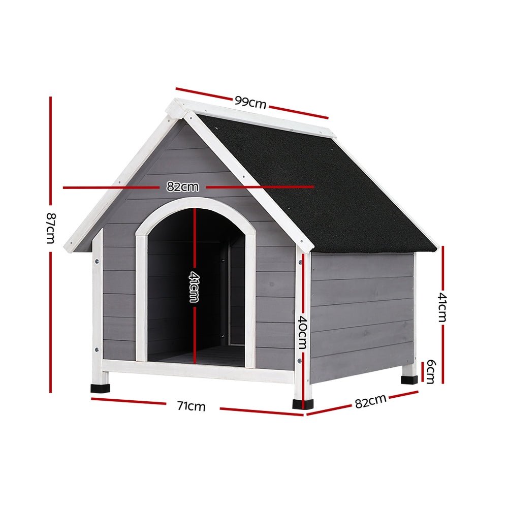 i.Pet Dog Kennel Wooden Large House Outdoor Indoor Puppy Pet Cabin Weatherproof XLWoofy and Whiskers