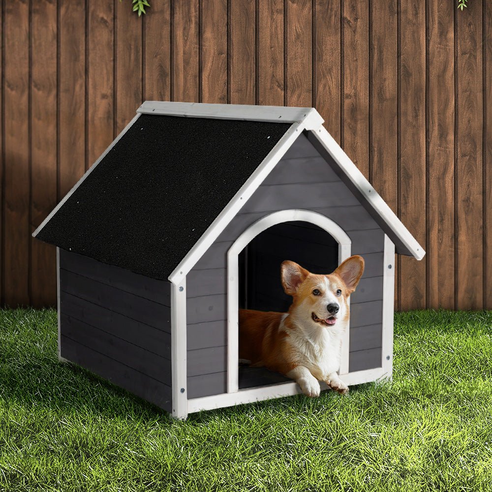 i.Pet Dog Kennel Wooden Large Outdoor House Indoor Puppy Pet Cabin WeatherproofWoofy and Whiskers