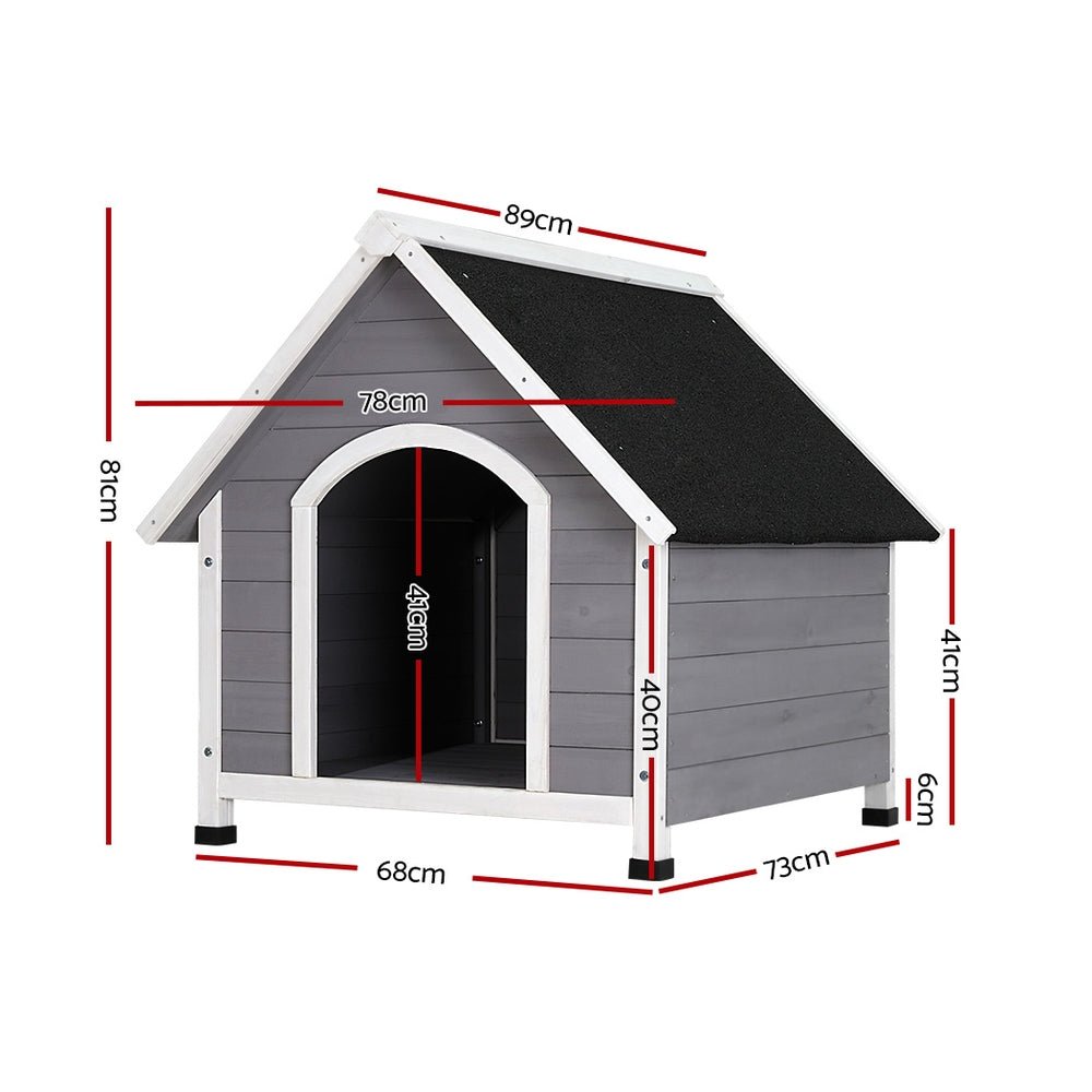 i.Pet Dog Kennel Wooden Large Outdoor House Indoor Puppy Pet Cabin WeatherproofWoofy and Whiskers