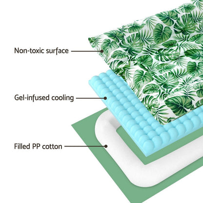 i.Pet Pet Cooling Mat Gel Dog Cat Self-cool Puppy Pad Large Bed Summer Green Pet Care > Dog Supplies > Dog Beds ipet