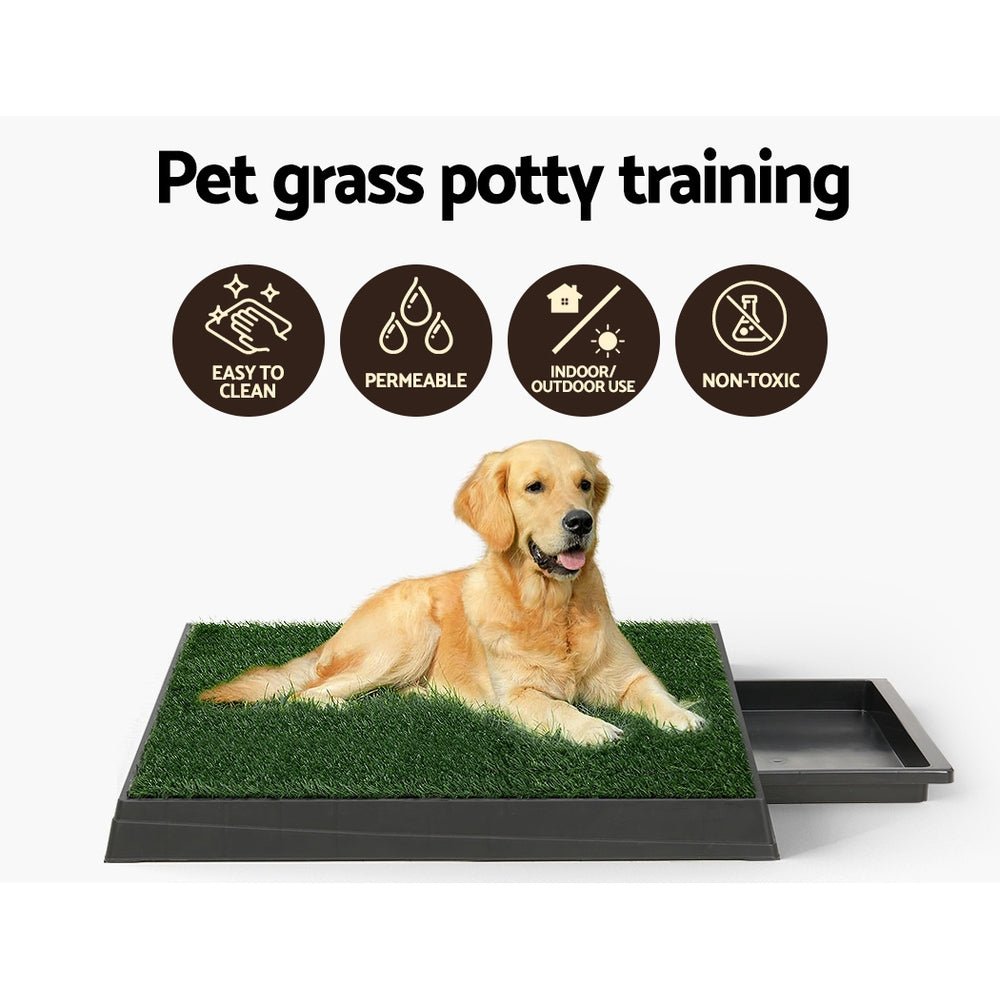 i.Pet Pet Training Pad Dog Potty Toilet Large Loo Portable With Tray Grass Mat Pet Care > Dog Supplies Woofy and Whiskers