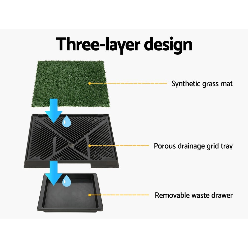 i.Pet Pet Training Pad Dog Potty Toilet Large Loo Portable With Tray Grass Mat Pet Care > Dog Supplies Woofy and Whiskers
