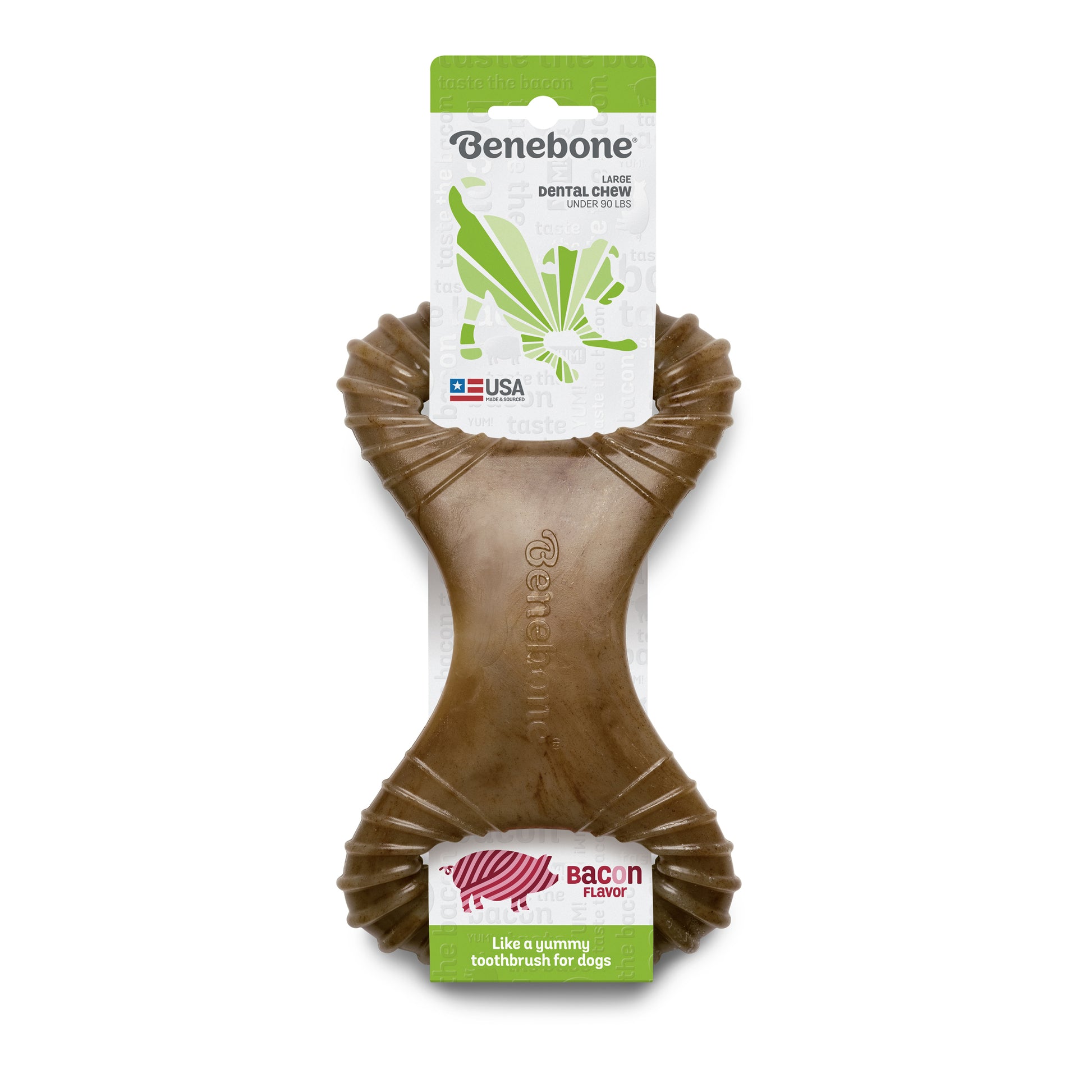 Benebone – Bacon Dental Chew tough dog toys Benebone Small
