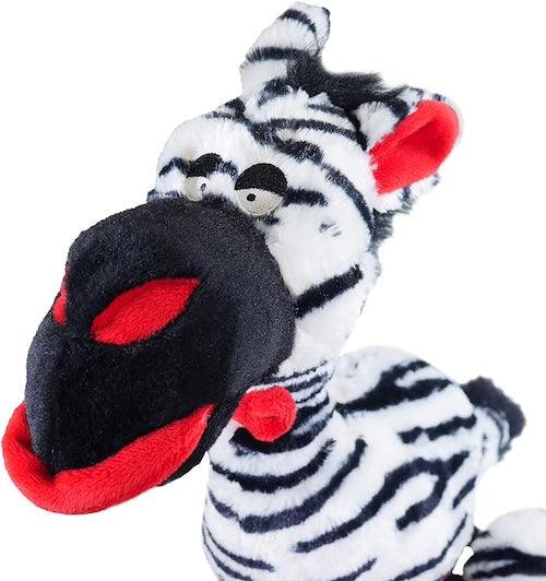 Luxury Dog Toy Large Zadie Zebra - High Quality Plush and RopeDog ToysRope Dog ToyWoofy and Whiskers