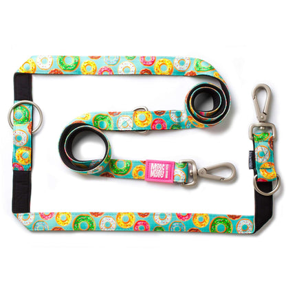 Max and Molly Dog Lead - Large Size - Various Designs - Woofy and Whiskers-Polyester-Quick drying neoprene- Heavy Duty Lobster claw metal clip- Pet Care > Dog Supplies Max & Molly Urban Pets Donuts Large