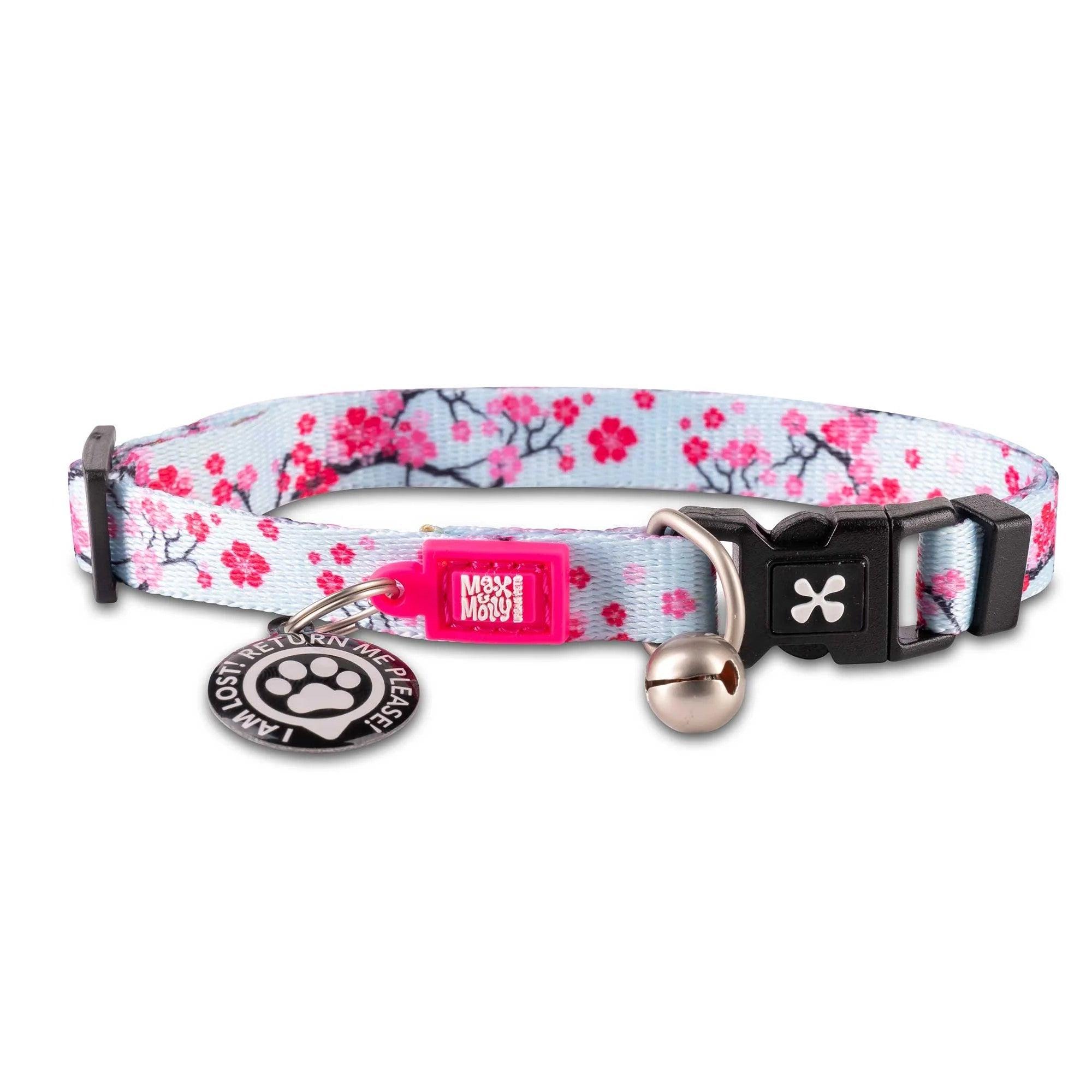 Max and Molly Smart ID Cat Collar Cherry Bloom