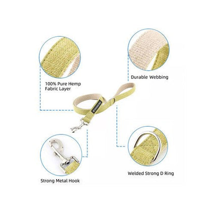 Natural Hemp & Cotton Dog Collar & Leash (sold seperate) (Orange Burst) Pet Care > Dog Supplies Essential Dog