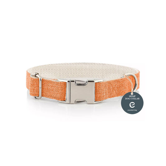 Natural Hemp & Cotton Dog Collar & Leash (sold seperate) (Orange Burst) Pet Care > Dog Supplies Essential Dog XS Orange Collar