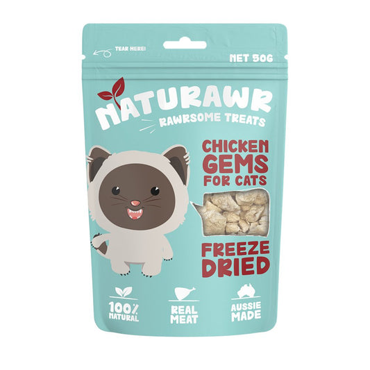 Naturawr Chunky Lamb for Cats 50g freeze dried cat treats Naturawr Chicken