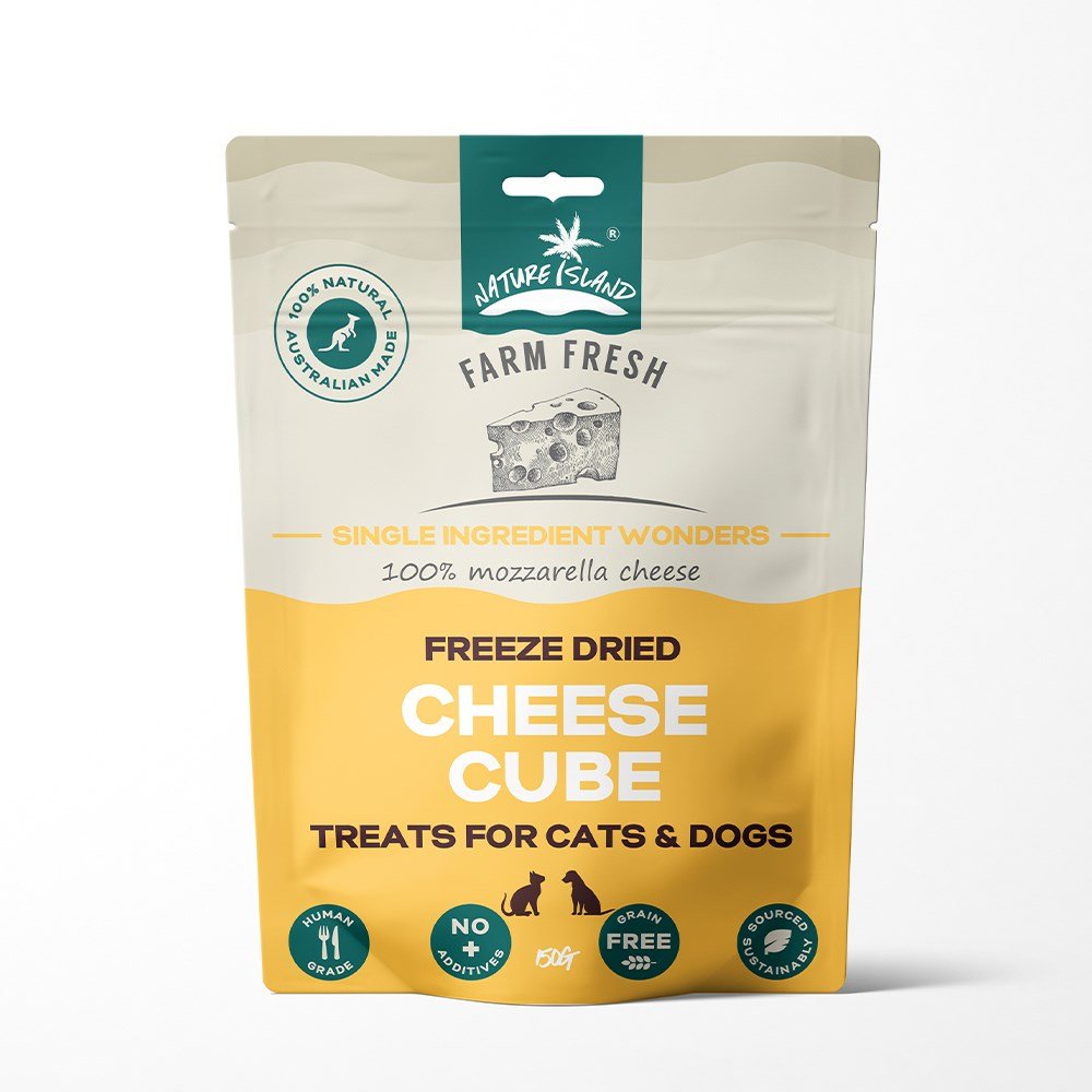 Nature Island Freeze Dried Cheese Cube treats 150g for Pets NI2914-CC Pet treats Nature Island