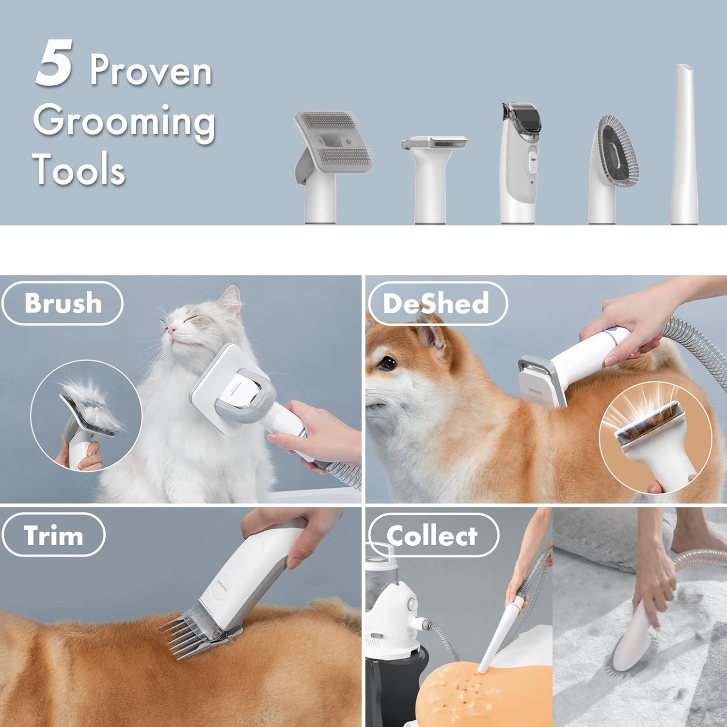 NEAKASA Pet Grooming Vacuum P2 ProWoofy and Whiskers