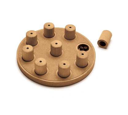Nina Ottosson Dog Smart Wooden Interactive Dog Game & Toy - Orange Dog toys Nina Ottoson Nina Ottosson Smart Interactive Dog Toy in Wooden Composite -Natural