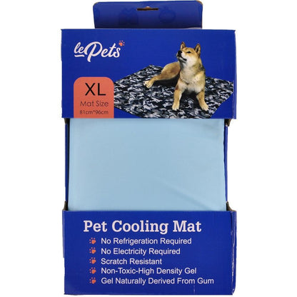 Pet Cooling Mat-Gel-Self Cooling-Scratch resistant-Non Toxic-Natural Pet Care > Dog Supplies Le Pets X Large Blue
