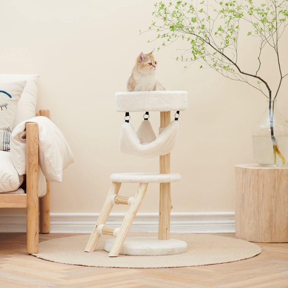 Petsbelle Devotion Solid Wood Cat TreeEnvonWoofy and Whiskers