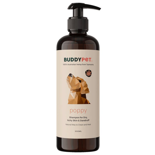 Poppy - Hemp Shampoo for Dry, Itchy Skin | 500ml Health & Beauty > Personal Care > Lotions & Moisturisers Buddypet