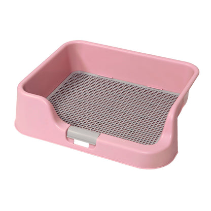 PS KOREA Grey Dog Pet Potty Tray Training Toilet Raised Walls T1 Pet Supplies PS KOREA Pink