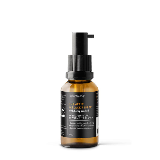 Raw Hemp Seed Oil + Turmeric Food Supplement for Dogs Pet Care > Dog Supplies Essential Dog