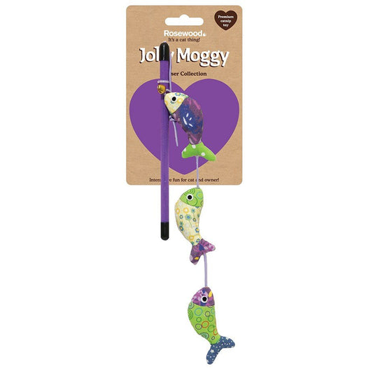 Rosewood Patchwork Fish teaser catnip teaser cat toy Rosewood