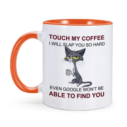 sarcastic coffee mugs -Grumpy Cat Mug Hilarious Ceramic Coffee mug mug Grumpy Cat Orange 11oz