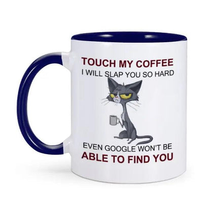 sarcastic coffee mugs -Grumpy Cat Mug Hilarious Ceramic Coffee mug mug Grumpy Cat Dark Blue 11oz