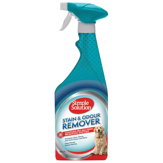 Simple Solution Cat Stain & Odour Remover Enzyme Spray - 750ml Pet Urine Cleaner Simple Solutions Dog