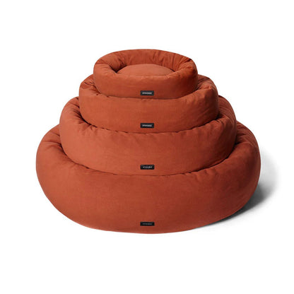 Snooza – Self-Warming Polar Fleece Cuddler – Rust pet bed Snooza