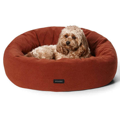 Snooza – Self-Warming Polar Fleece Cuddler – Rust pet bed Snooza S Rust