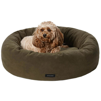 Snooza – Self-Warming Polar Fleece Cuddler – Rust pet bed Snooza XL Olive