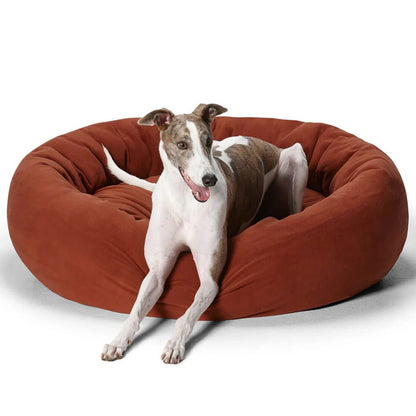 Snooza – Self-Warming Polar Fleece Cuddler – Rust pet bed Snooza M Rust