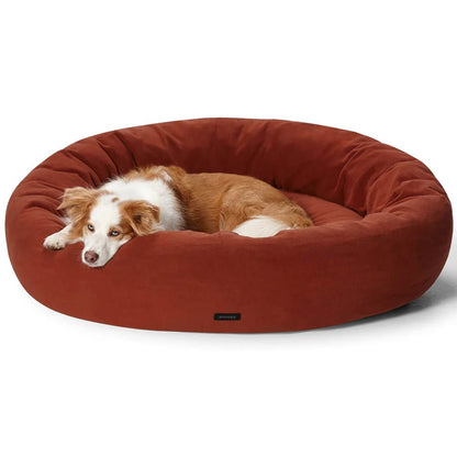 Snooza – Self-Warming Polar Fleece Cuddler – Rust pet bed Snooza L Rust