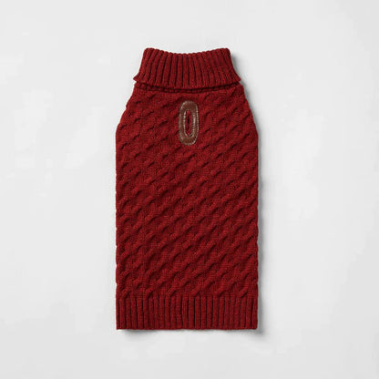 Snooza Wear – RPET Knit Polo – Red-Large-Warm-Eco Friendly Dog Apparel Snooza