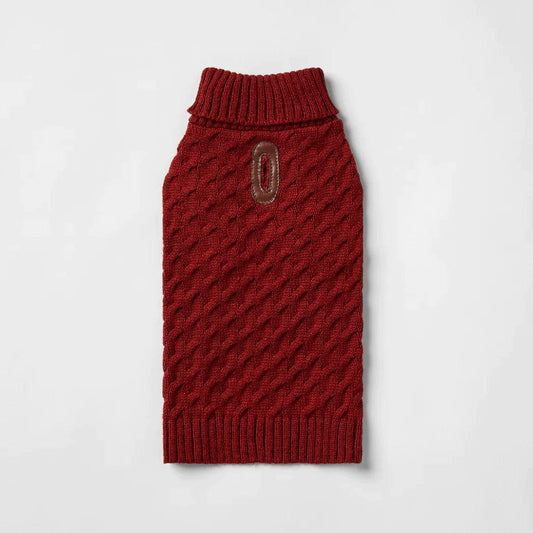 Snooza Wear – RPET Knit Polo – Red-Large-Warm-Eco Friendly Dog Apparel Snooza