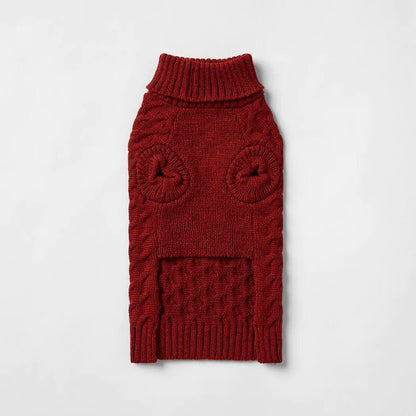 Snooza Wear – RPET Knit Polo – Red-Large-Warm-Eco Friendly Dog Apparel Snooza