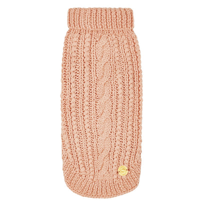 Merino 100% Woolen Dog Jumper Bobble Knit Dog Sweater - Caramel Merino Blend 100% woolen dog Jumper Sebastian Says
