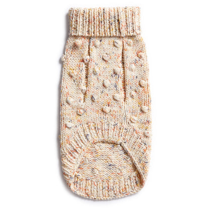 Merino 100% Woolen Dog Jumper Bobble Knit Dog Sweater - Caramel Merino Blend 100% woolen dog Jumper Sebastian Says