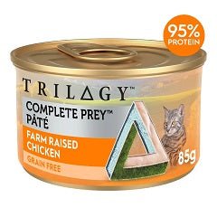 Trilogy – Wet Food – Adult Cat – GRAIN FREE – Pate Non-prescription Cat Food Trilogy trilogy-wet-food-tins-adult-cat-grain-free-complete-prey-pate-farm-raised-chicken-24-x-85g: