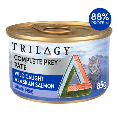 Trilogy – Wet Food – Adult Cat – GRAIN FREE – Pate Non-prescription Cat Food Trilogy trilogy-wet-food-tins-adult-cat-grain-free-complete-prey-pate-wild-caught-alaskan-salmon