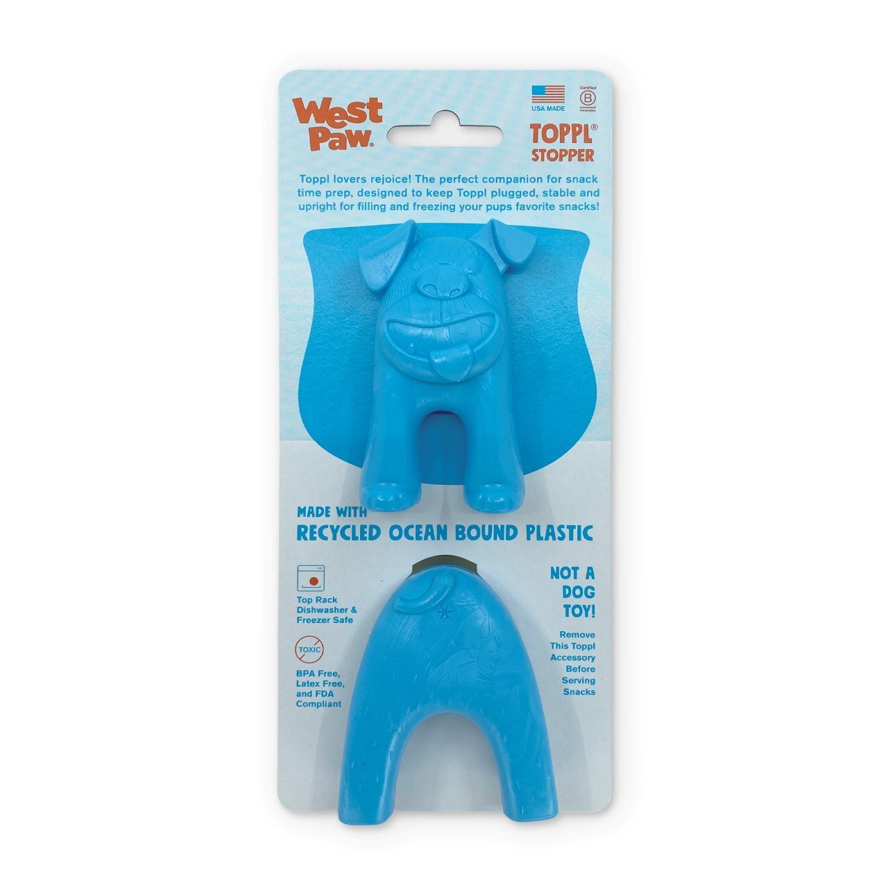 West Paw Toppl Treat Dispensing Wobbling Dog Toy & Food BowlDishwasher safedog suppliesWoofy and Whiskers