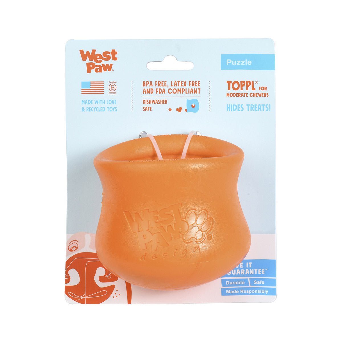 West Paw Toppl Treat Dispensing Wobbling Dog Toy & Food BowlDishwasher safedog suppliesWoofy and Whiskers