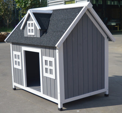 YES4PETS Grey Large Timber Pet Dog Puppy Wooden Cabin Kennel Timber House Pet Care > Dog Supplies > Dog Kennels Woofy and Whiskers