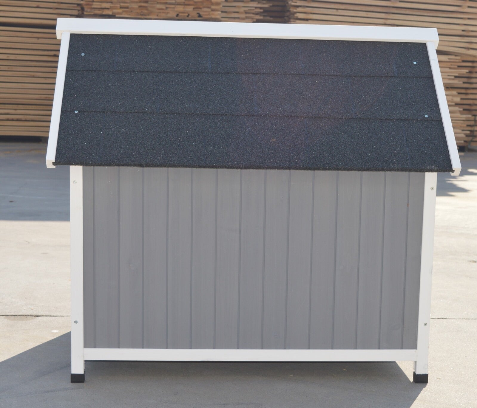 YES4PETS Grey Large Timber Pet Dog Puppy Wooden Cabin Kennel Timber House Pet Care > Dog Supplies > Dog Kennels Woofy and Whiskers