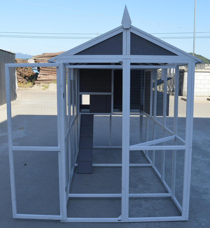 YES4PETS Grey XXL Chicken Coop Rabbit Guinea Pig Hutch Ferret Hen Cat House Pet Care > Coops & Hutches YES4PETS