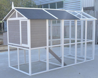 YES4PETS Grey XXL Chicken Coop Rabbit Guinea Pig Hutch Ferret Hen Cat House Pet Care > Coops & Hutches YES4PETS