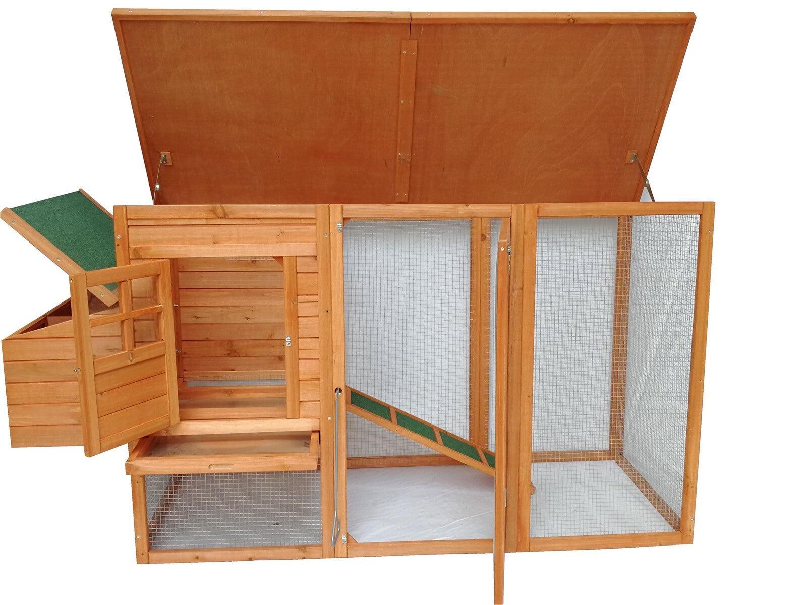 YES4PETS Large Chicken Coop Rabbit Hutch Ferret Cat Guinea Pig Cage Hen Chook House With Open RoofWoofy and Whiskers