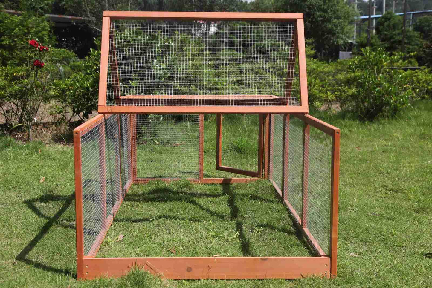 YES4PETS Large Chicken Coop Run Guinea Pig Cage Villa Extension Rabbit Hutch House PenWoofy and Whiskers